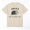 Awake But At What Cost Meme Print T-shirts Vintage 90s Funny Rat Graphic T Shirts Men Women Summer Fashion Casual Cotton T Shirt