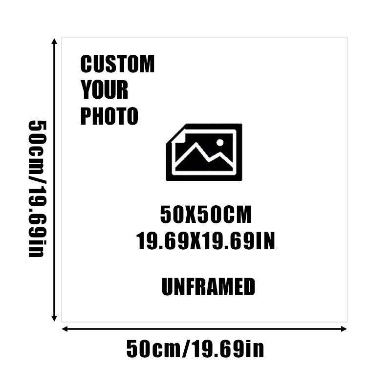 

Персонализированный печатный постер Ваши фотографии на холсте Украшение дома Индивидуальный постер Домашние животные Свадьба Семья Искусство Живопись Для фестивалей, вечеринок, тематических мероприятий 50x50cm