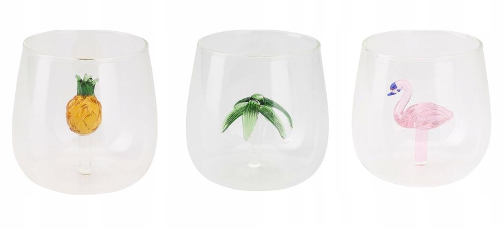 Summer Drink Glass with Figurine Inside