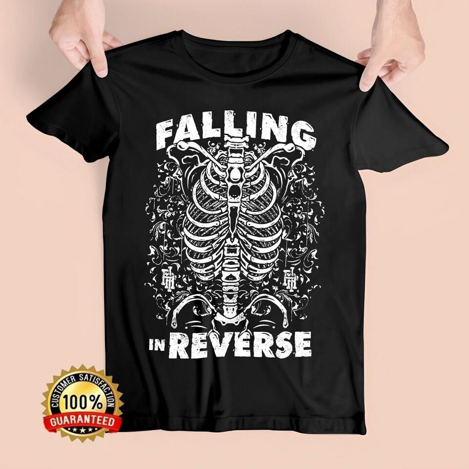 Rare Falling In Reverse Music Band Short Sleeve Black All Size TShirt DTA1623 Unisex T-Shirt XXL