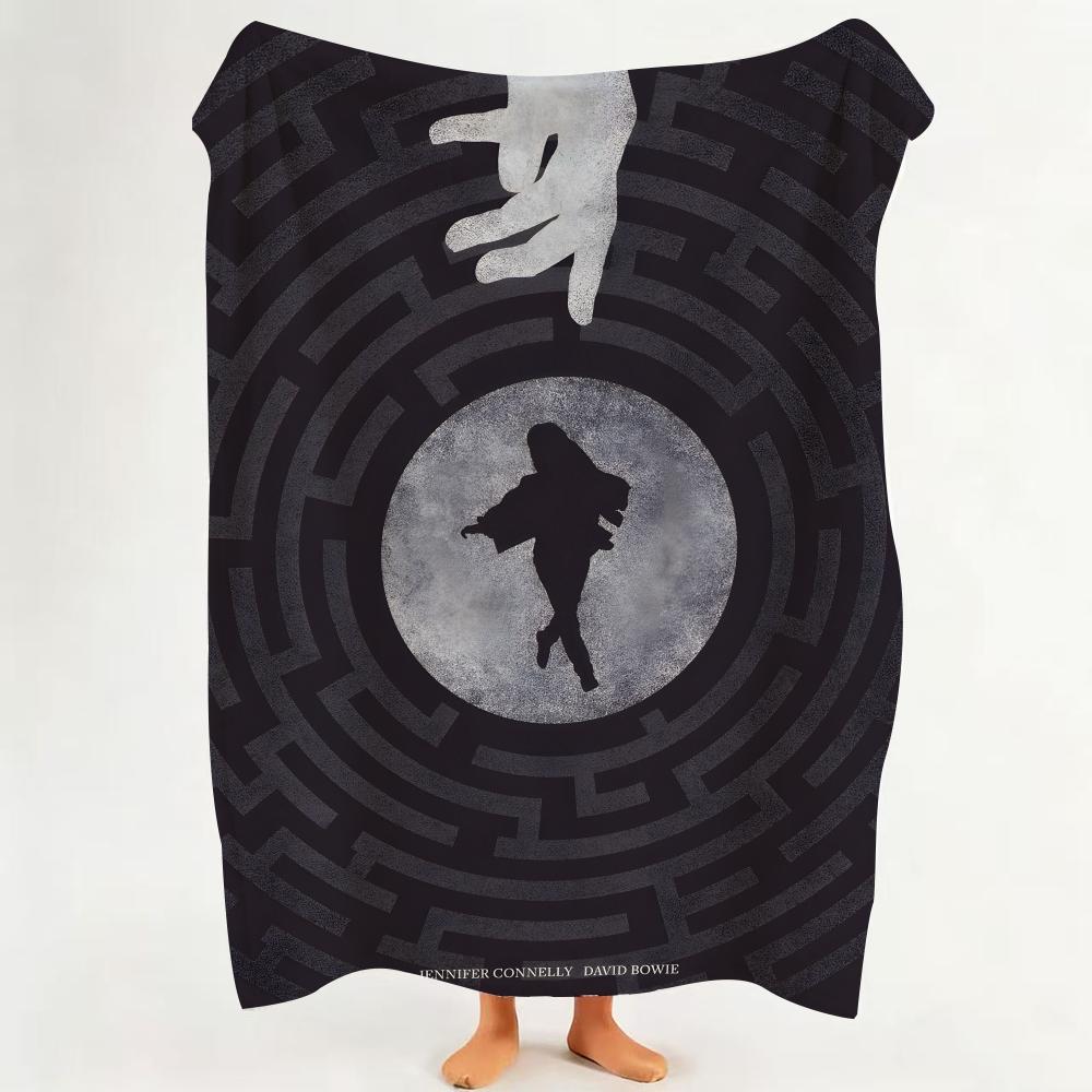 Art Vintage Mind Maze P Print Cartoon Throw Flannel Throw Blanket Suitable for Sofa Living Room Bedroom