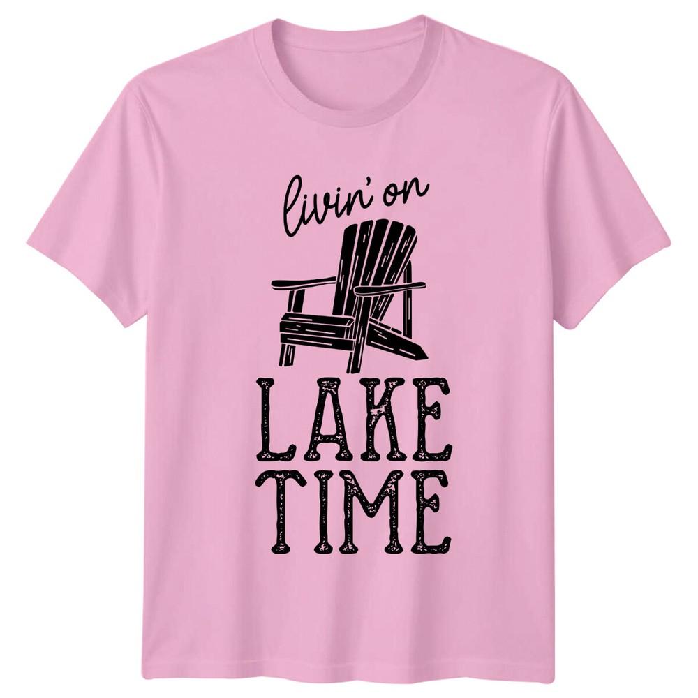 Livin On Lake Time Adirondack Chair Nature TShirt For Unisex And Unisex