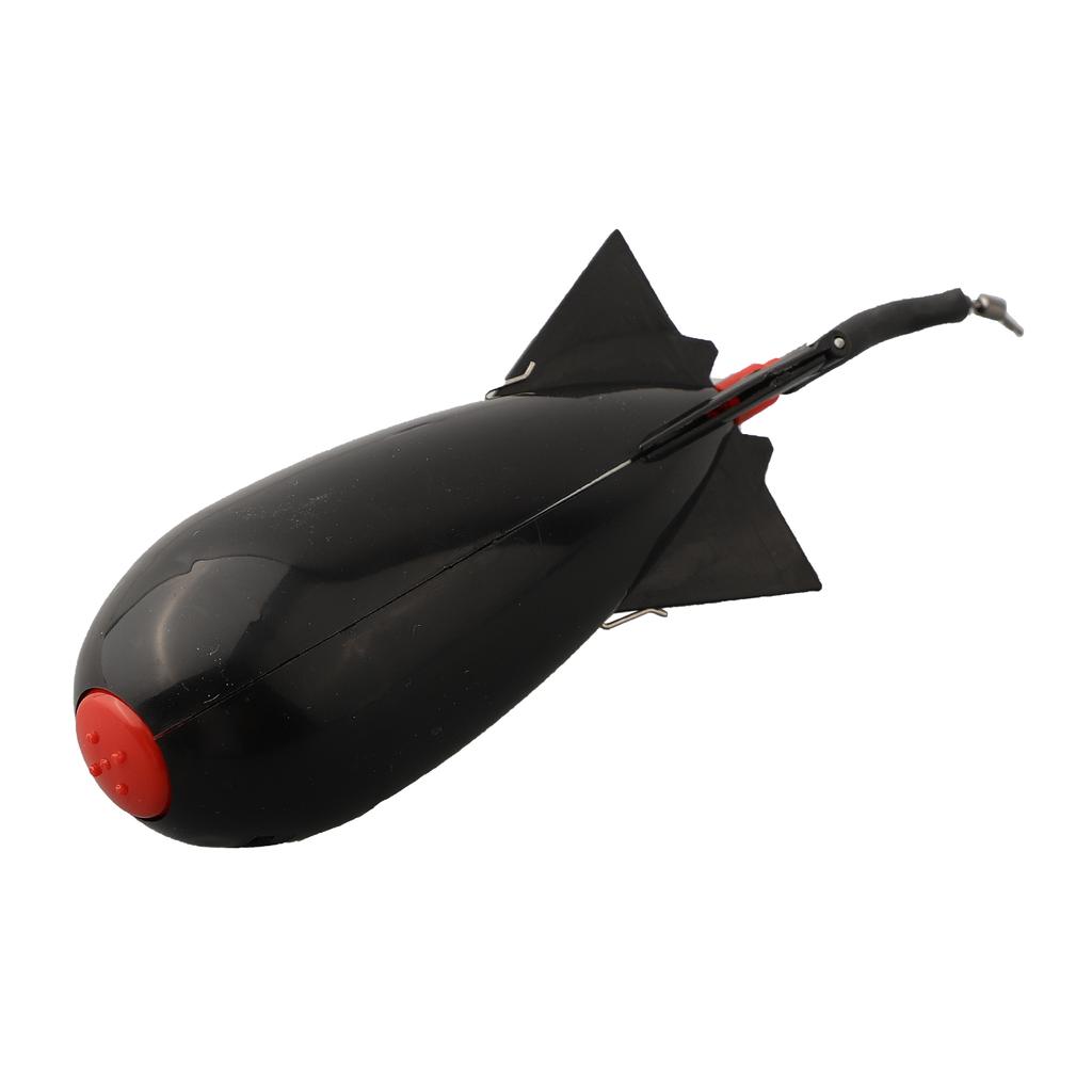 Fishing Rocket Feeder Carp Fishing Rocket Feeder Spod Bomb Float Lure Bait Holder Pellet Rocket Feeder Black Fishing Accessory