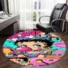 Betty Boop Runder Stuhluntersetzer   Heimdekoration, Sofateppich, Büroteppich Geschenk für Schlafzimmer, Wohnzimmer, s0394b