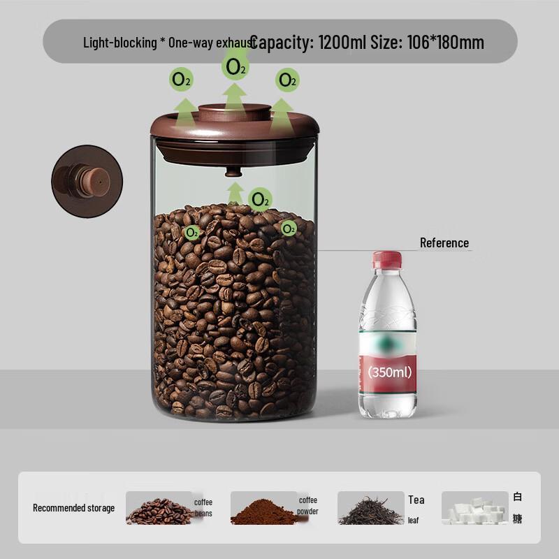 Ruhan High Borosilicate Glass Coffee Storage Jar