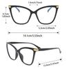 2PCS Plastic Fashion Cat Eye Frame Women Clear Glasses For Daily Life Men Eyewear Take Photo Clothing Accessories.