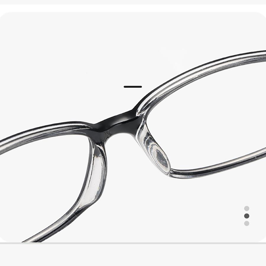 Reading Glasses Retro Oval Shaped Glasses Anti Blue Light Glasses Fashionable Personalized Black Thin Border Plain Face Eyewear