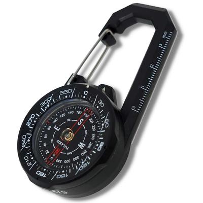 Polaris Tough 60M with Rotating Backpacking Accessory Clip-On Compass, Waterproof, Bezel, Waterproof, Outdoor, Hiking, Survival, Backpacking,