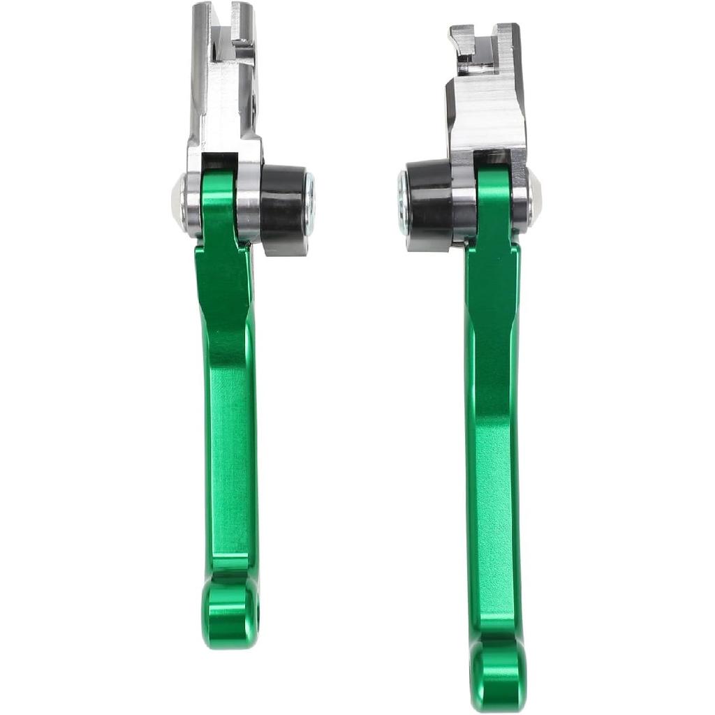 Brake Clutch Lever Pivot Folding Levers Set for KLX 110 KLX110 KLX110L 2010-2024 Green
