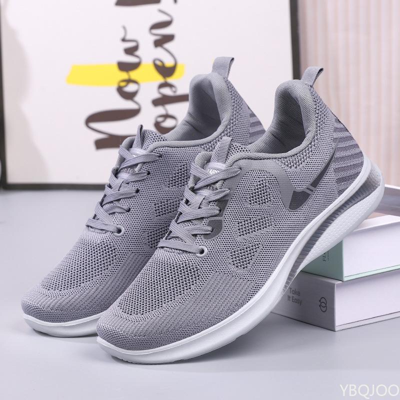 Fashion Autumn new breathable comfortable anti slip men's shoes with soft soles simple comfortable casual sports mesh shoes