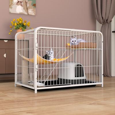 Cage pour chat villa trois étages double couche maison pour chat cadre d'escalade pour chat domestique grand animal de compagnie d'intérieur