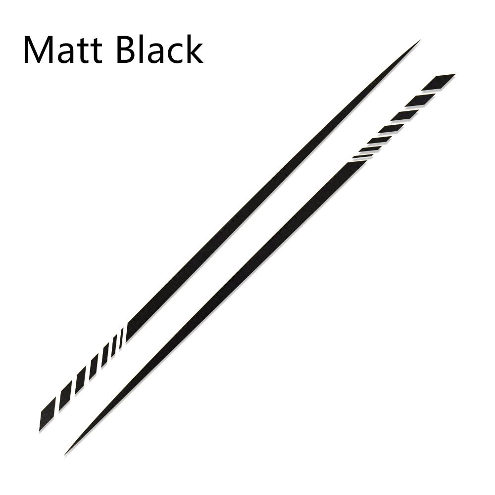 2pcs Car Long Stripe Waist Line Stickers Auto Both Side Body Vinyl DIY Decals Racing Sport Styling Tuning Accessories