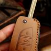 Car Key Cover, Suitable for Toyota Key Cover, Old Folding Car Key Bag, First Layer Cowhide
