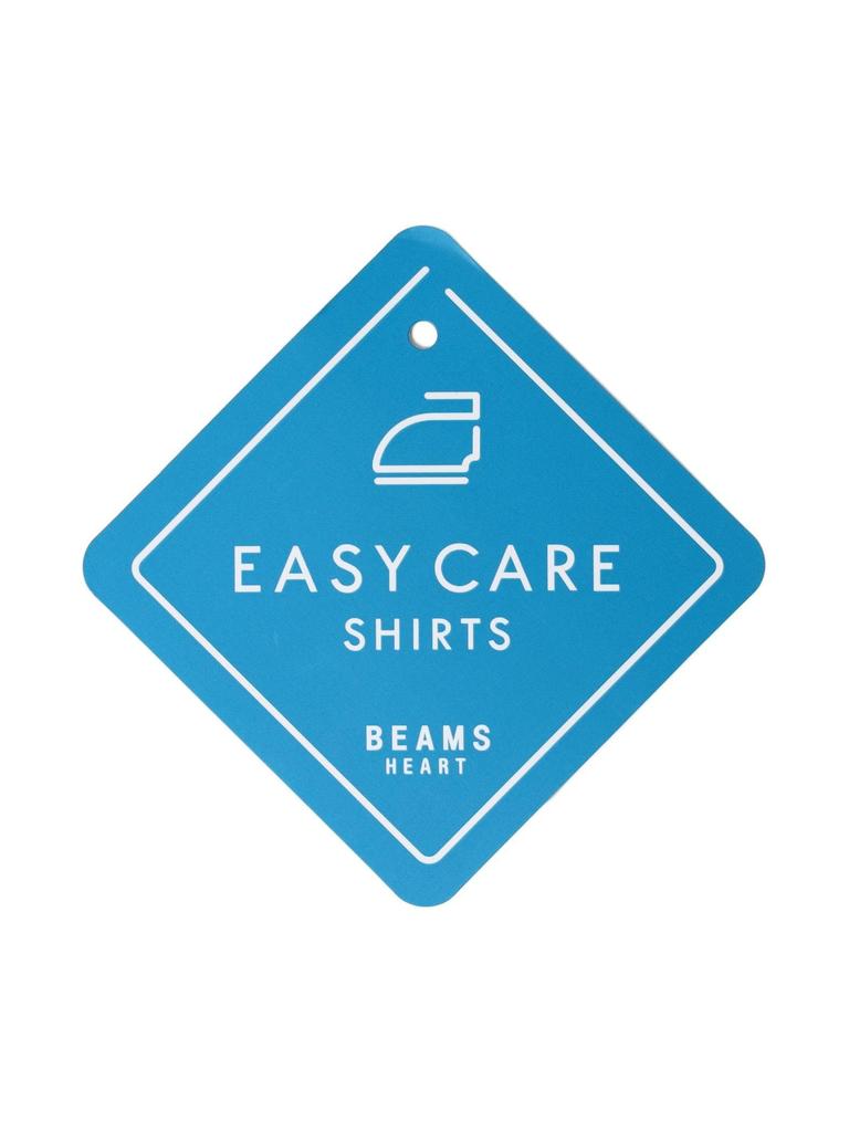 Beams Heart Men's Easy-Care Semi-Wide Collar Long Sleeve Shirt (Sizes 37-42, Machine Washable) Navy Stripe 40