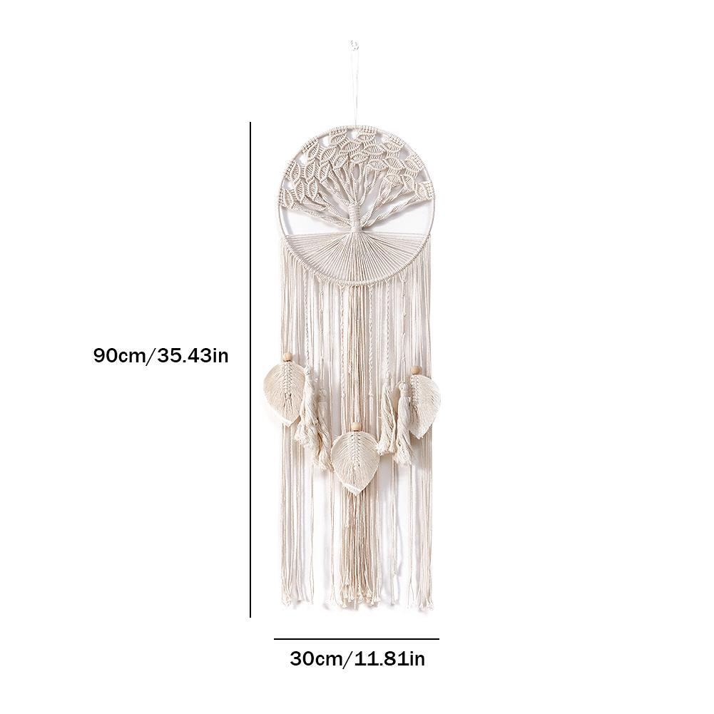 Macrame Woven Tapestry Bohemian Wall Hanging Tassel Fringe Tapestry Handmade Hanging Tassels Blanket for Bedroom Baby Nursery