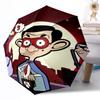 1pc Mr Bean'S Teddy Adventure Automatic Umbrella Compact 8 Rib Lightweight Foldable Design Travel Essential Outdoor Accessory Stylish Gift Women Y1