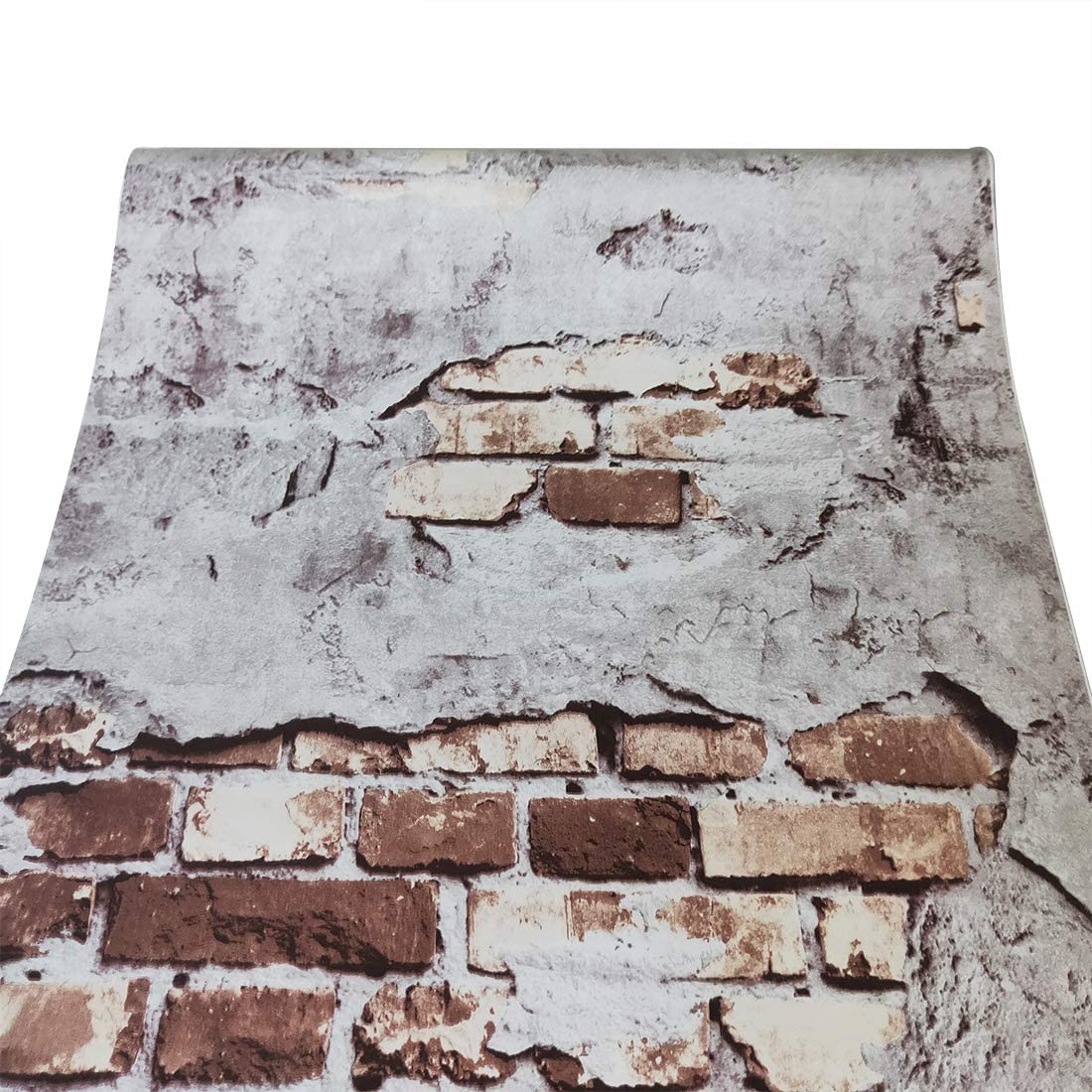 

Кирпичные обои Самоклеящиеся обои Красные/Серые Каменные обои Самоклеящиеся для кухонной столешницы стола Легко чистить 1mx45cm