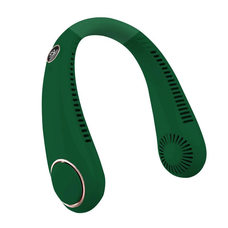 Portable Bladeless Neck Fan - USB Rechargeable Mini Personal Cooling Device with Digital Display Silent Operation Anti-Pinch Design for Outdoor