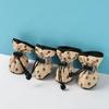 4 Stück Wasserdichte Hundeschuhe für Kleine Hunde Chihuahua Verstellbar Reflektierend Regenstiefel Welpe Haustier Katze Socken Stiefeletten Haustierprodukte