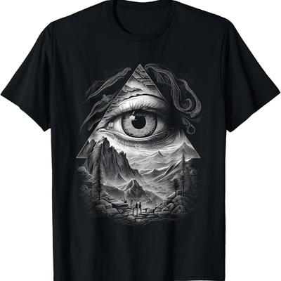 Triangle With All Seeing Eye Graphic Men Women Boys Girls T-Shirt