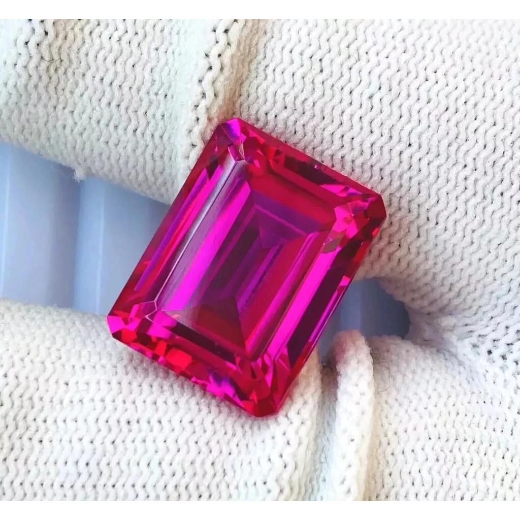 Emerald Cut Natural Awesome Pink Ruby 9-11 Ct Beautiful Certified Gemstone