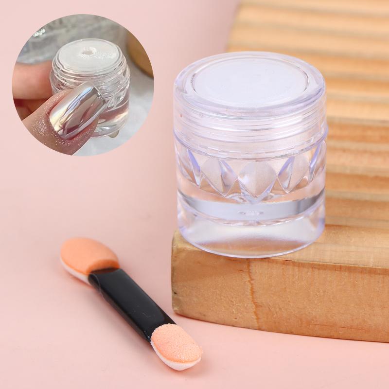 Chrome Pearl White Mirror Nail Powder 1g Pigment For Nail Art Rubbing Shell Effect DIY Manicure Salon Long Wearing Shine