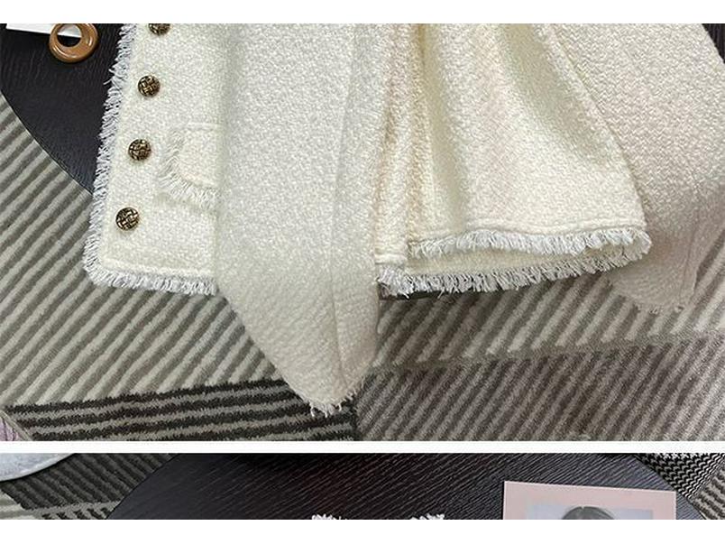 Women's French Style Short White Jacket - Spring/Autumn Collection