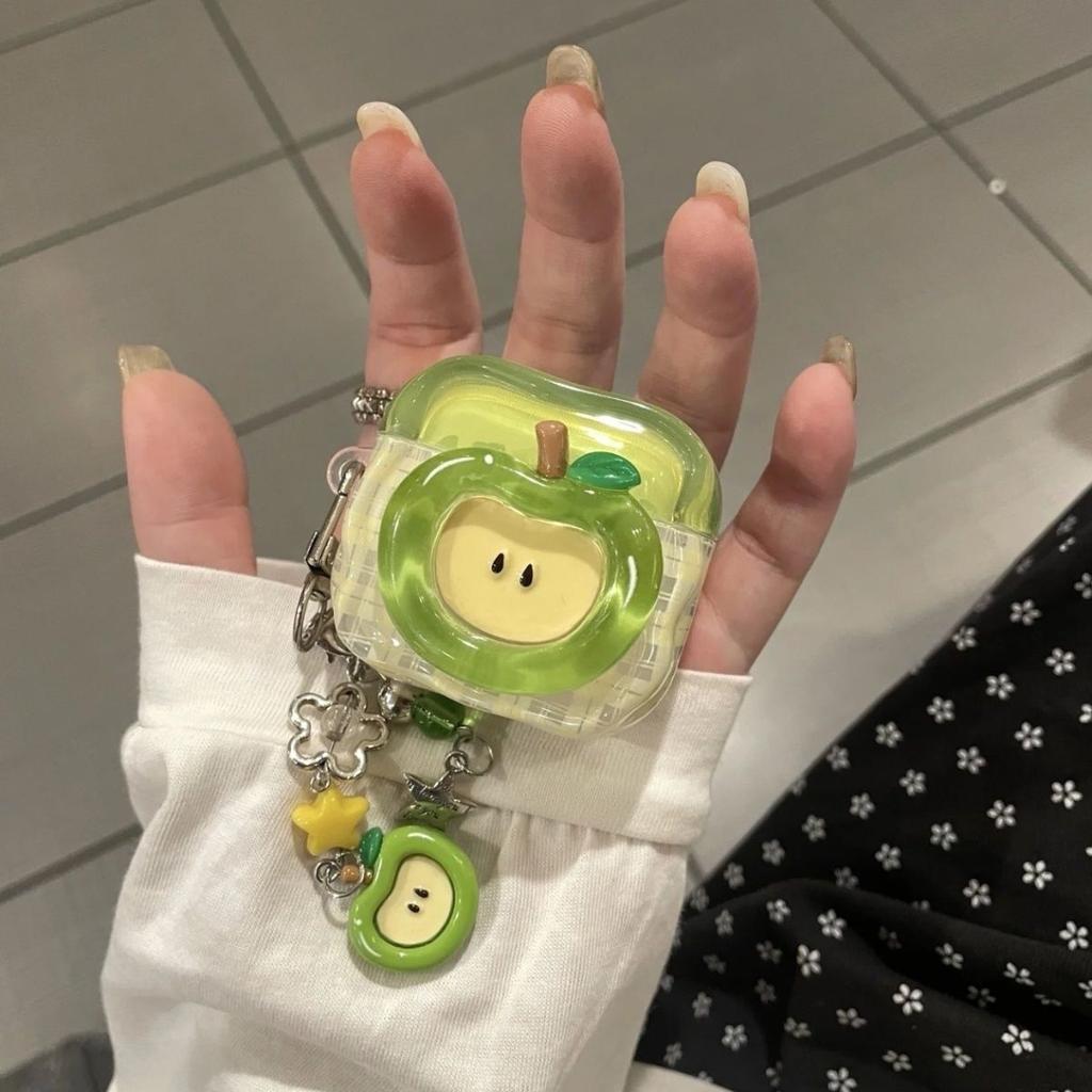 Cartoon creative red apple green for apple earphone case AirPods 1 earphone case with pendant pro1 protective case