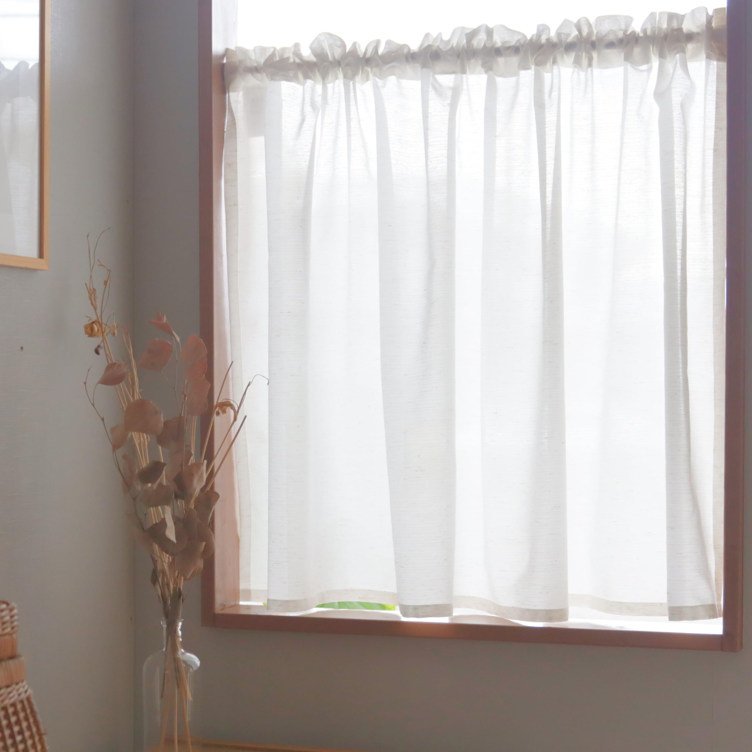 

Штора Кафе 140см x Одинарная Идеально для Маленькой Энергии и Ночного Тепла УФ Простой Естественный Вид Теплоблокирующая Штора из Смеси Льна от Лаборатории, Белая, белый