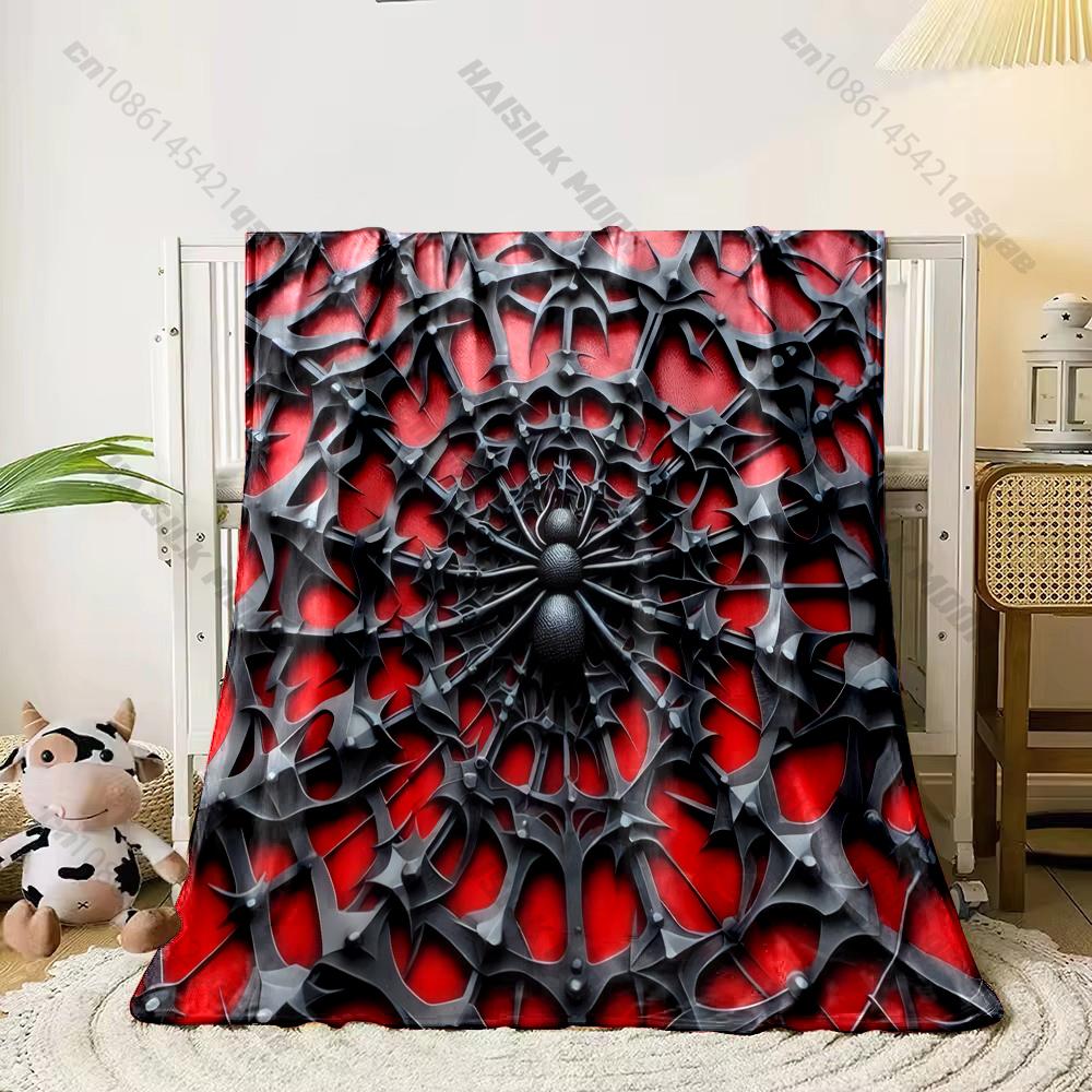 Artistic Spiderweb Pattern Blanket Multiple Sizes Kid'S And Adults' Bedroom Living Room Sofa Decor Blanket, Exquisite Gift