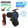 3 In 1 Digital Motorcycle Charger PD+QC3.0 Dual USB Fast Charging Power Socket USB Type-C Port Power Supply Adapter Waterproof