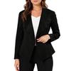 Women's Fashion Elegant Solid Color Lapel Long Sleeve Short Jacket