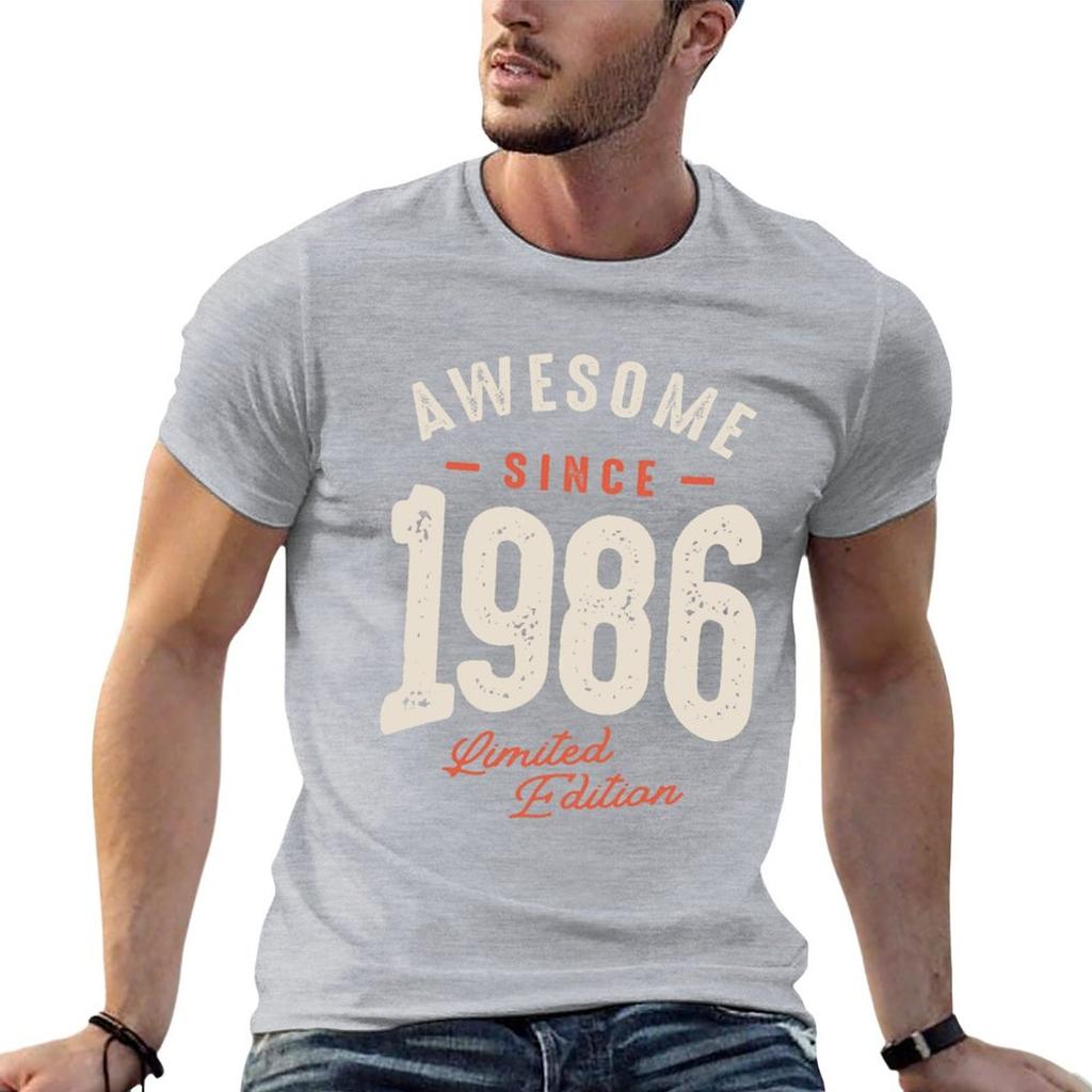Neu Super Seit 1986 - 36. Geburtstag Retro Klassisches T-Shirt koreanische Mode neue Ausgabe T-Shirt übergroße T-Shirts für Männer