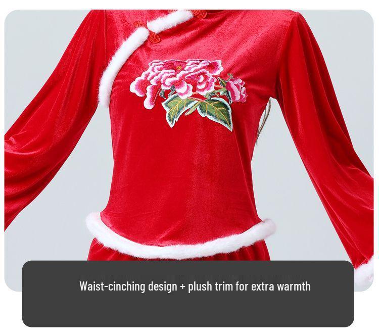 T5J Autumn/Winter Velvet Dancewear: Warm, Slimming Performance Costume