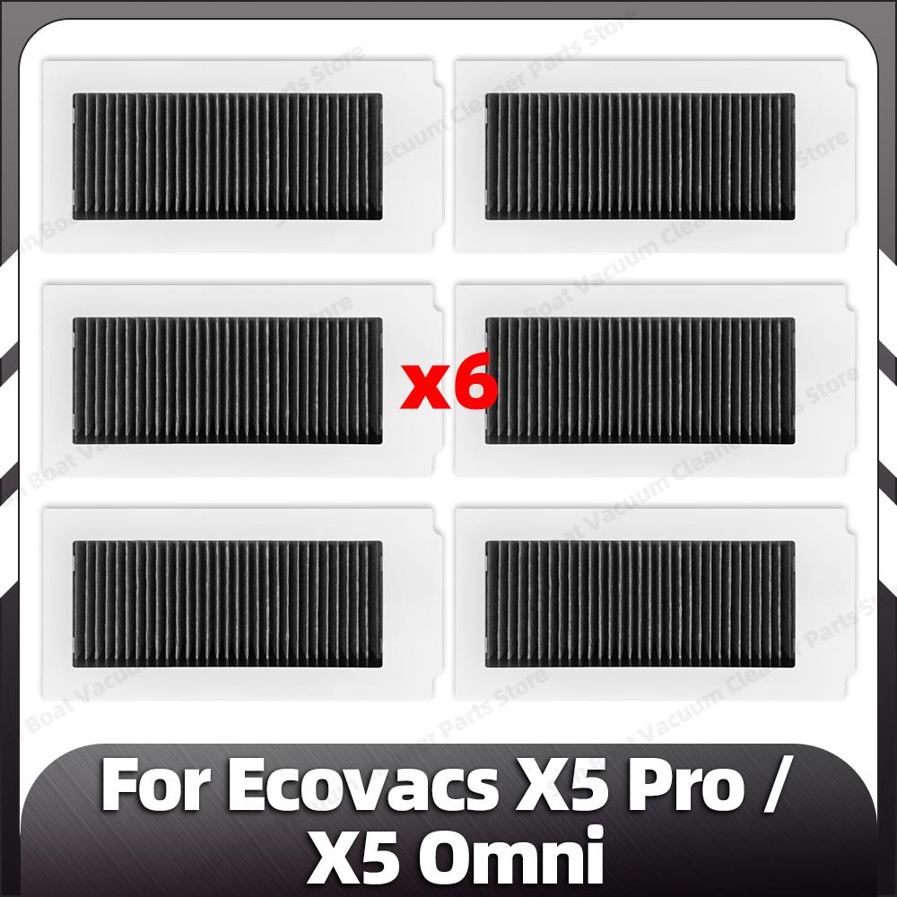 Compatible for Ecovacs X5 Pro / X5 Omni Replacement Main Side Brush HEPA Filter Mop Pads Dust Bags Spare Parts Accessories