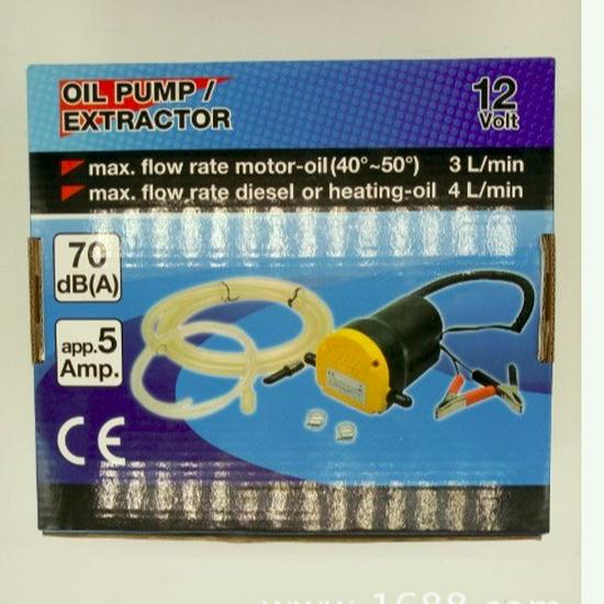 Compact 12V Electric Diesel Self-Priming Oil Transfer Pump Set with Plastic Gear Vane.