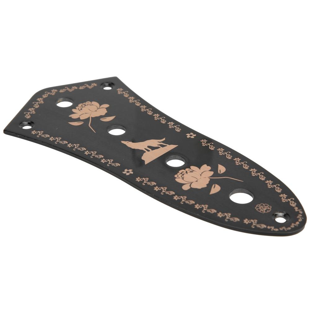 GE103 Metal Control Plate JB Style Bass Guitar Black Retro Type Control Panel