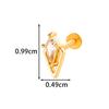 Zircon Set F136 Titanium Internal Thread Lip Labret Stud Ear Cartilage Piercing Jewelry