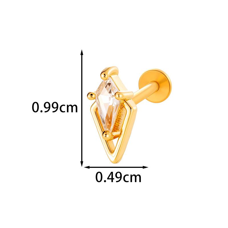 Zircon Set F136 Titanium Internal Thread Lip Labret Stud Ear Cartilage Piercing Jewelry