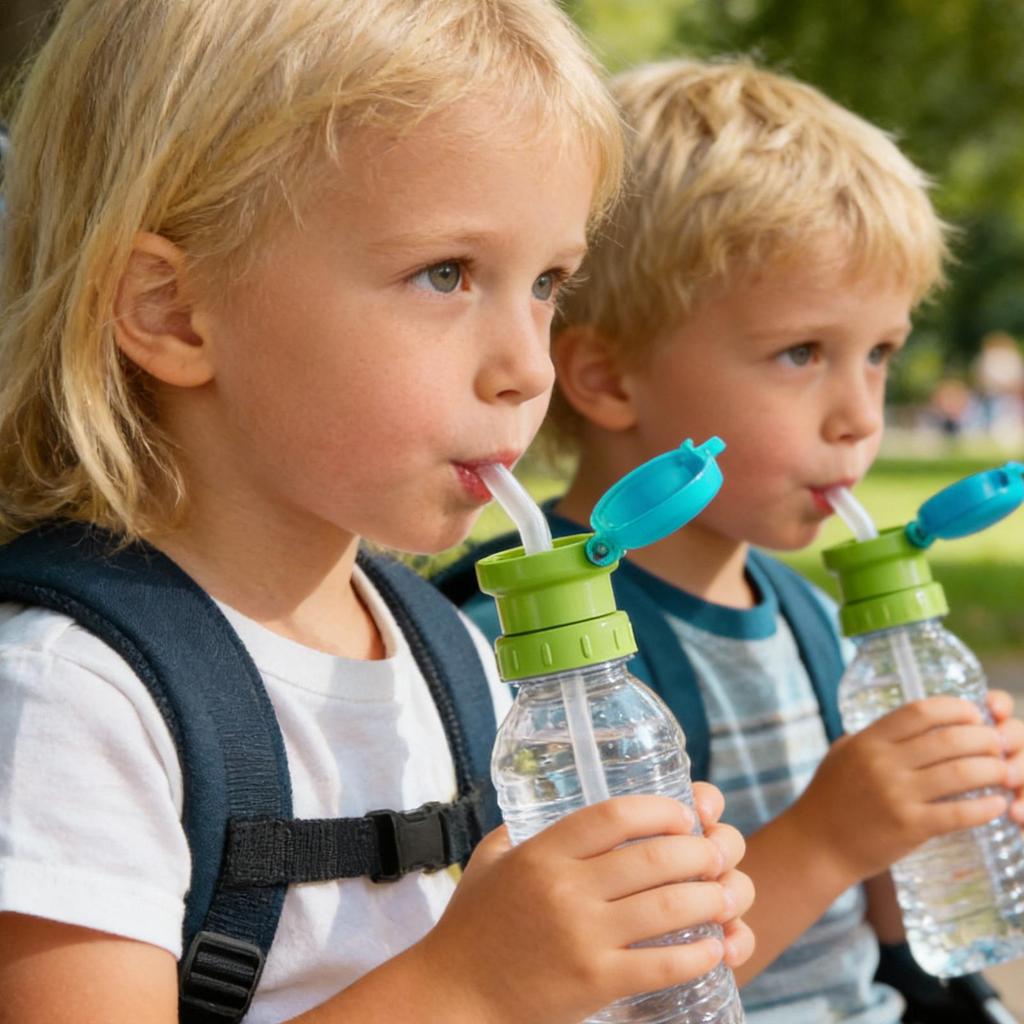 Water Bottle Caps for Kids Universal Portable Leak-Proof Drinking Tool Water Bottle Caps for Juice Party Travel Camping Outdoor
