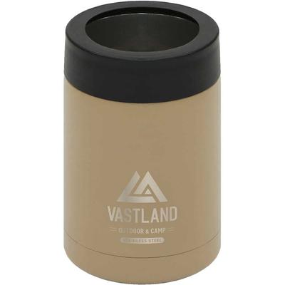 VASTLAND Can Cooler Can Holder 350ml Cold Storage Vacuum Insulated Double Wall Tan