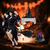 Halloween Witch Cosplay Set Witch Broomstick Witch Hats Pointed Witch Hats Flying Broomstick for Theme Party