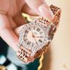 Female Full Diamond Steel Belt Quartz Watch Light Luxury Retro Gypsy Female Watch Waterproof And High-End Watch