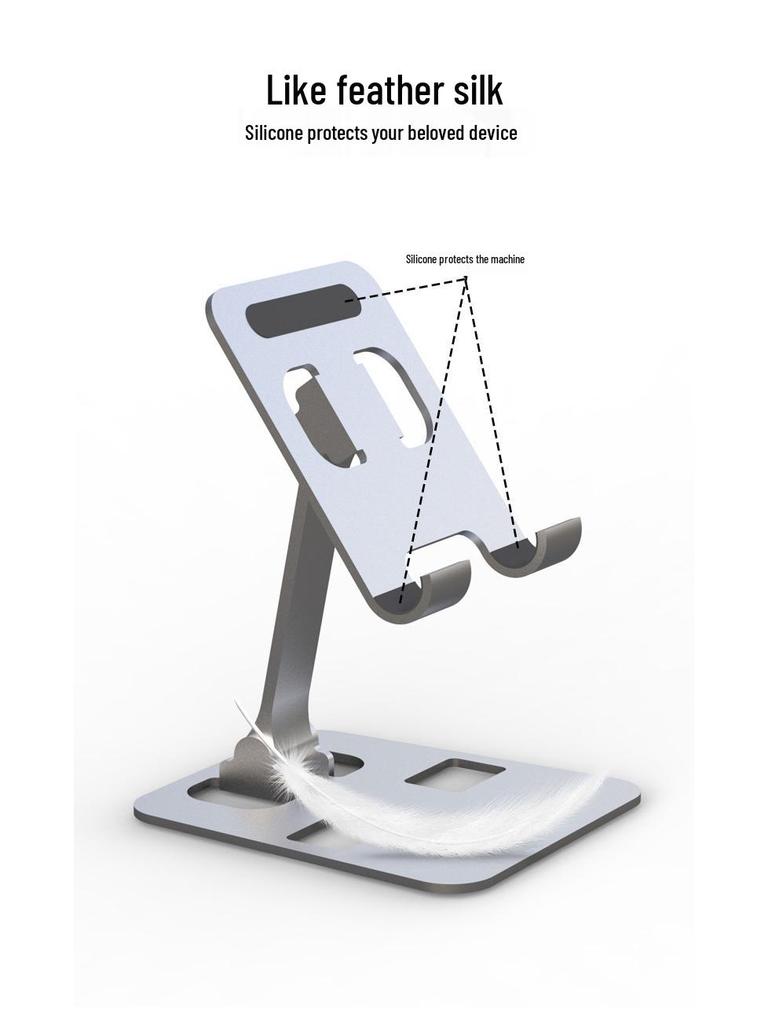 Foldable Metal Phone & Tablet Stand for Desktop Live Streaming and Overhead Shots, 360° Rotating, Perfect Gift.