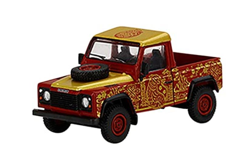 

TrueScale Miniatures MINI GT Land Rover Defender 90 Pickup 2022 Chinese New Year Limited Edition Kong Finished Product 1/64 (Эксклюзив Гонконга)