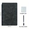 Stylish A5 Reusable Whiteboard Notebook - Ultra-Portable Weekly Planner With Durable Faux Leather Cover Versatile Memo Pad
