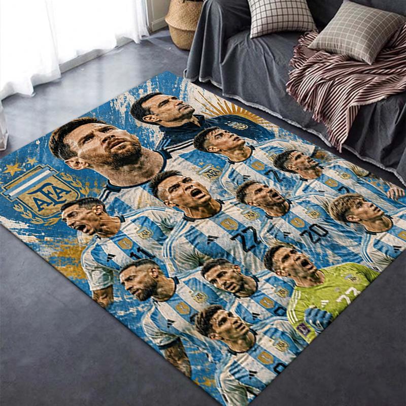 Nowy Dywan Messi 2025 do Salonu Sypialni Domu Dekoracja Sofy, Mata Podłogowa Antypoślizgowa dla Dzieci
