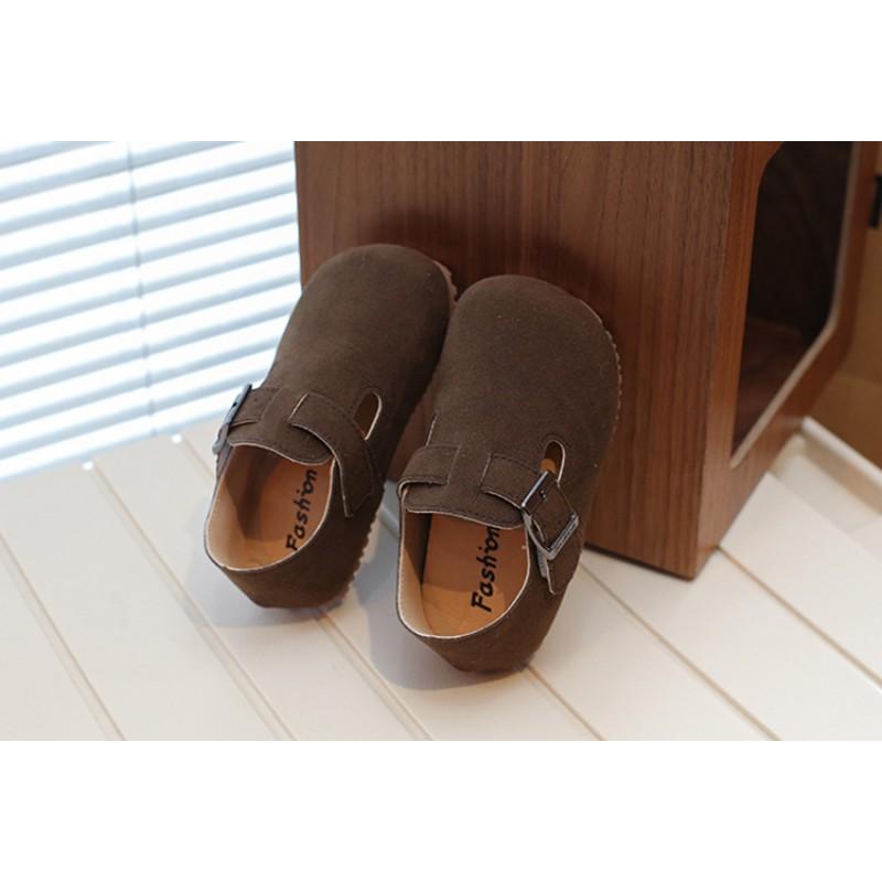 Kids Soft Sole Buckle Loafer Shoes Fall Toddlers Boys Girls Retro Style Slip-On Footwear