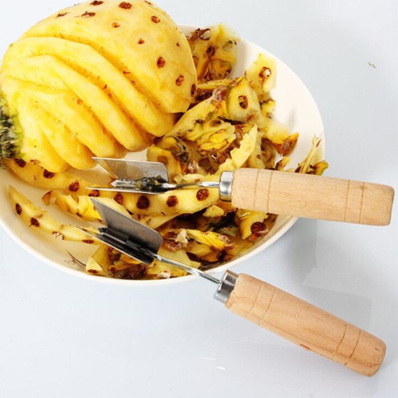 1pc V Shape Pineapple Slicer Stainless Steel Pineapple Eye Peeler Pineapple Seed Remover Knife Fruit Tool