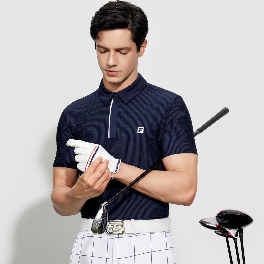 Fila Golf Series Fashion Polo Shirt Men Tops Tidal-Blue A11M425129FDB